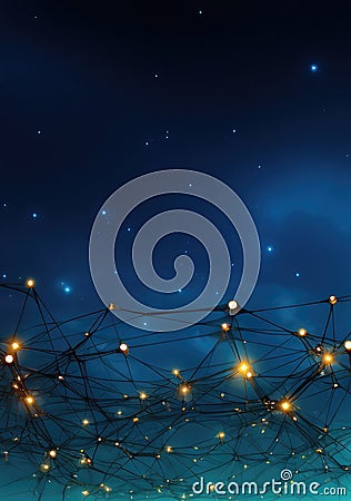 Concept of big data, machine learning, artificial intelligence, Global network.Global connecting points infographic.Abstract Stock Photo