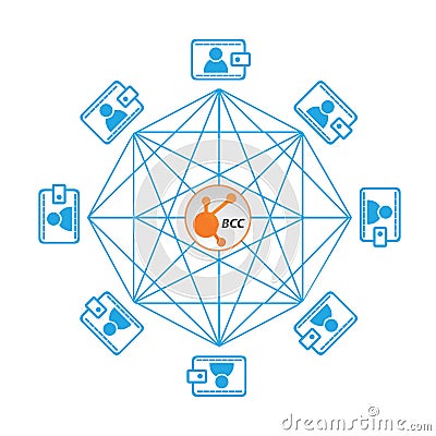 Concept of Bitconnect Coin, a Cryptocurrency blockchain platform Stock Photo