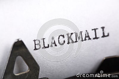 Concept of Blackmail Stock Photo
