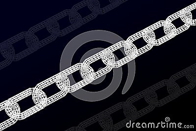 Concept: Blockchain. 3D rendering Stock Photo