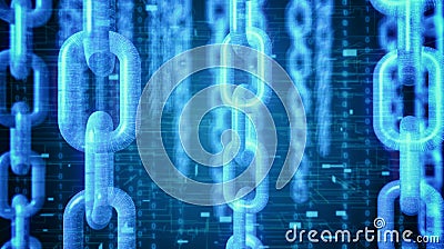 Concept of blockchain technology and cryptocurrencies Stock Photo