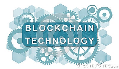 Concept of blockchain technology Stock Photo