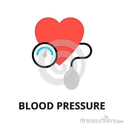 Concept of blood pressure icon Vector Illustration