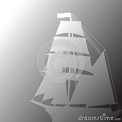 Concept of brigantine Stock Photo