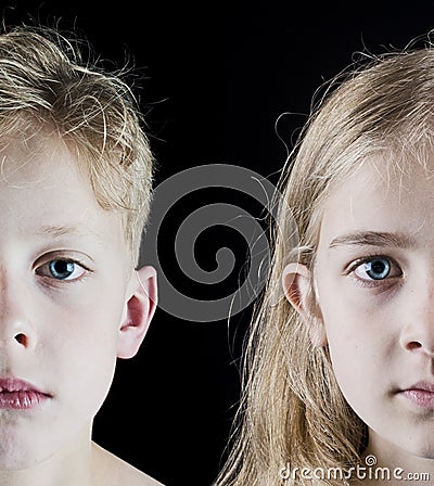 Concept of brother sister Stock Photo