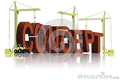 Concept building conceptual creation 3D icon Stock Photo