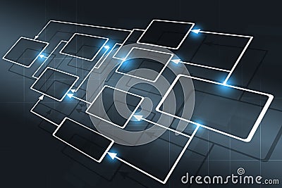 Concept Business Flow Chart Stock Photo