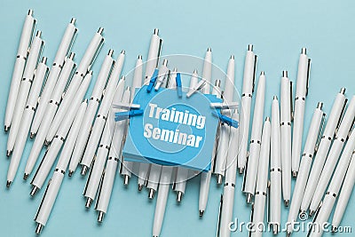 Concept of business meeting with seminar and training. Professional congress and learning Stock Photo