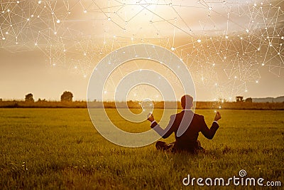 The concept of business recovery through innovative technologies Stock Photo