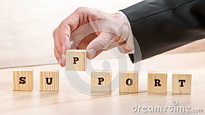 Concept of business support and customer service Stock Photo