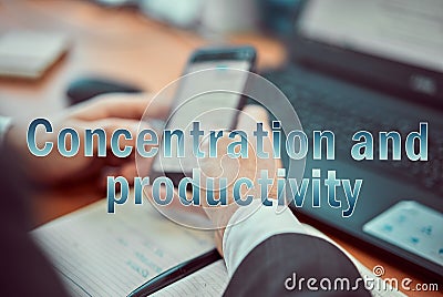 Concept business, technology, blockchain, internet and future network concept of computers. Young man works with screen of neon Stock Photo