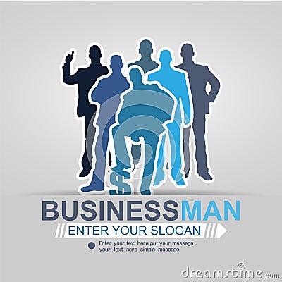 Concept businessman background Vector Illustration