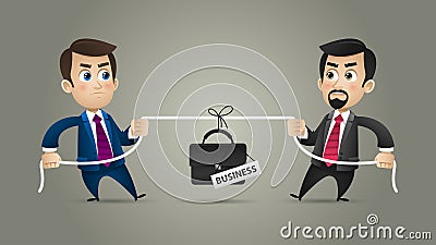 Concept businessmen competition in business Vector Illustration