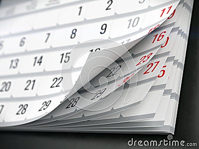 Concept of calendar, reminder, organizing Cartoon Illustration