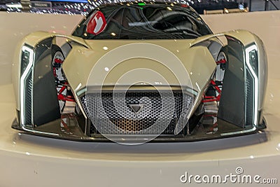 Concept car at the Dendrobium stand at the Geneva International Motor Show Editorial Stock Photo