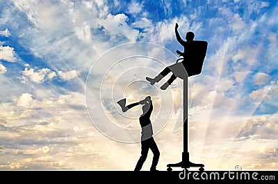 Concept of a career ladder Stock Photo