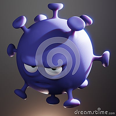 Coronavirus emotion cartoon character 3d Stock Photo