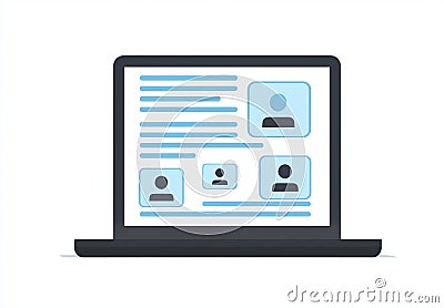 Concept of a chatbot robot. Service for dialog assistance. Users and bots exchanging messages. People conversing with a Cartoon Illustration