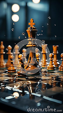 The concept of a chess battle is a crucible for innovative ideas Stock Photo
