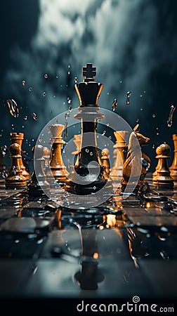 The concept of a chess battle is a crucible for innovative ideas Stock Photo