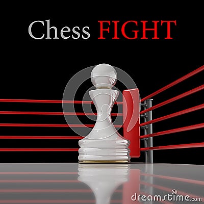 Concept. chess pawn on a boxing Stock Photo