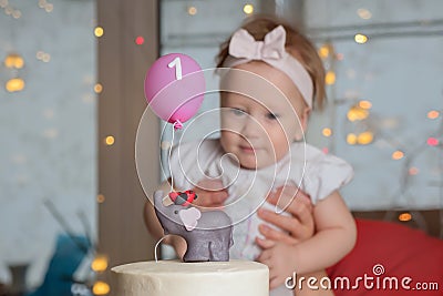The concept of a children`s holiday. Confectionery advertisment background Stock Photo