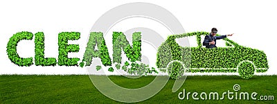 The concept of clean fuel and eco friendly cars Stock Photo