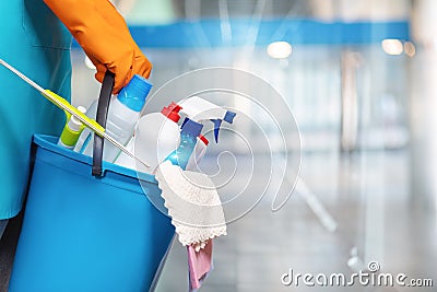 The concept of cleaning services Stock Photo