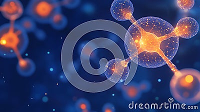 The concept of cloud migration is embodied by digital clouds, utilizing data points and network connections. Stock Photo