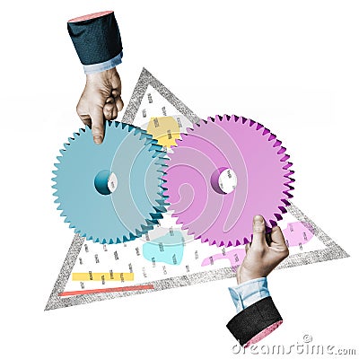 The concept of coherence and coordination. Stock Photo