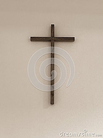 Concept or conceptual cross on background, texture with copy space for any text, christ, christianity, religion, faith Stock Photo