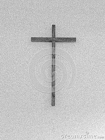Concept or conceptual cross on background, texture with copy space for any text, christ, christianity, religion, faith Stock Photo