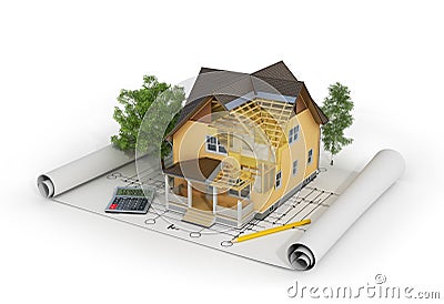 Concept of construction. Stock Photo