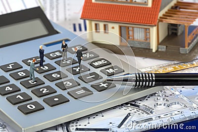 Concept of construction and sale of estate Stock Photo