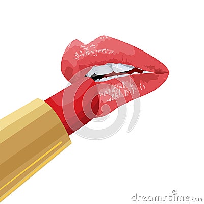 Concept for cosmetics label, beauty salon, cosmetology procedures, visage and makeup. Stock Photo