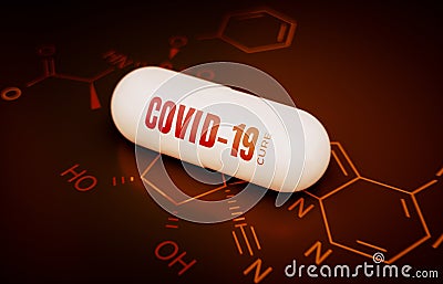 Concept of a covid-19 coronavirus cure. Stock Photo