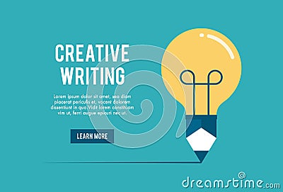 Concept of creative writing workshop Vector Illustration