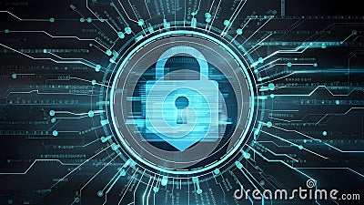 Exploring the Intersection of Cybersecurity, Hacker Alerts, Digital Risks, and Data Protection in Stock Photo