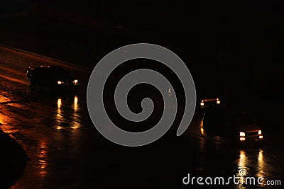 Concept of danger on the road. Milk and slippery Stock Photo