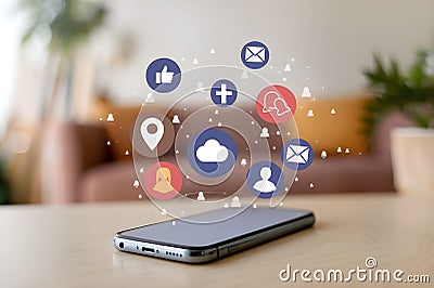 Concept of data cloud computing. woman touches screen to target customer analysis technology. connect devices information Stock Photo
