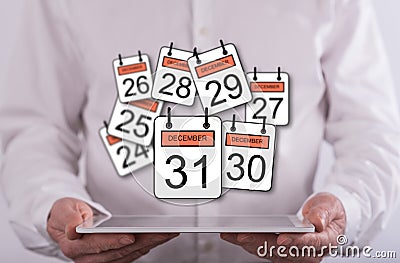 Concept of 31 december Stock Photo