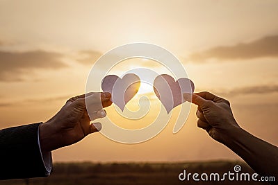 The concept of a declaration of love Stock Photo