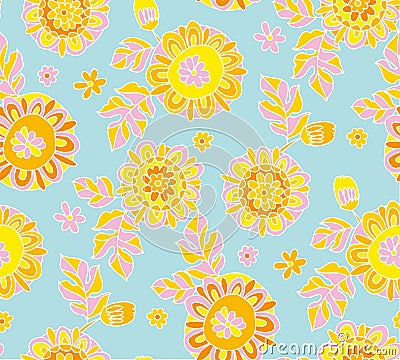 Concept decorative Marigold flower Vector Illustration