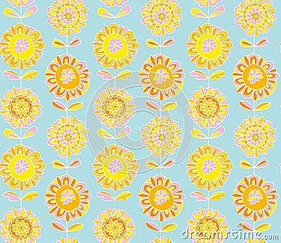 Concept decorative Marigold flower Vector Illustration