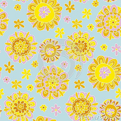 Concept decorative Marigold flower Vector Illustration