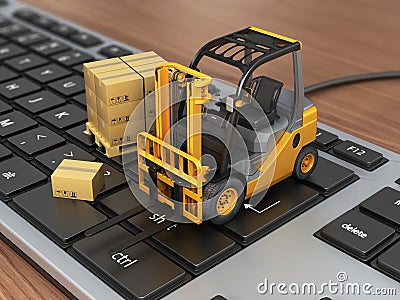 Concept of delivering, shipping or logistics. Stock Photo