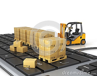 Concept of delivering, shipping or logistics. Stock Photo