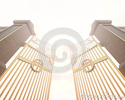 Heavens Gates Open Stock Photo