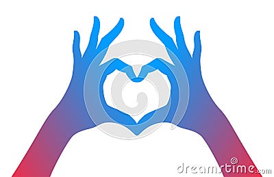 Hands Making Love Symbol Stock Photo