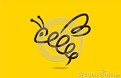 Abstract Honey bee Logo Vector Illustration